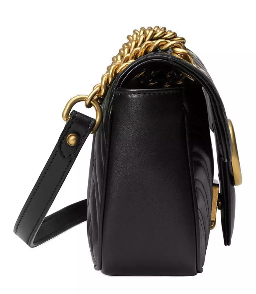 Black Leather Small Crossbody Bag