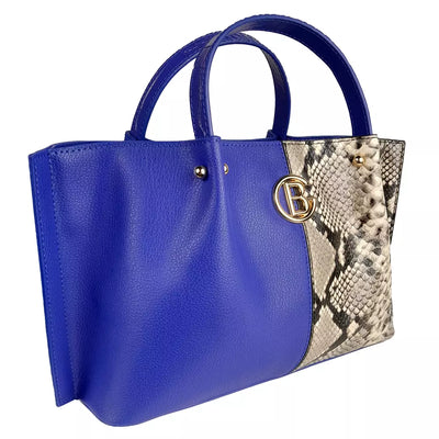 Blue Leather Di Calfskin Handbag