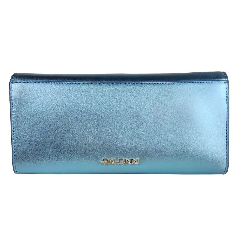 Light Blue Leather Di Calfskin Clutch Bag