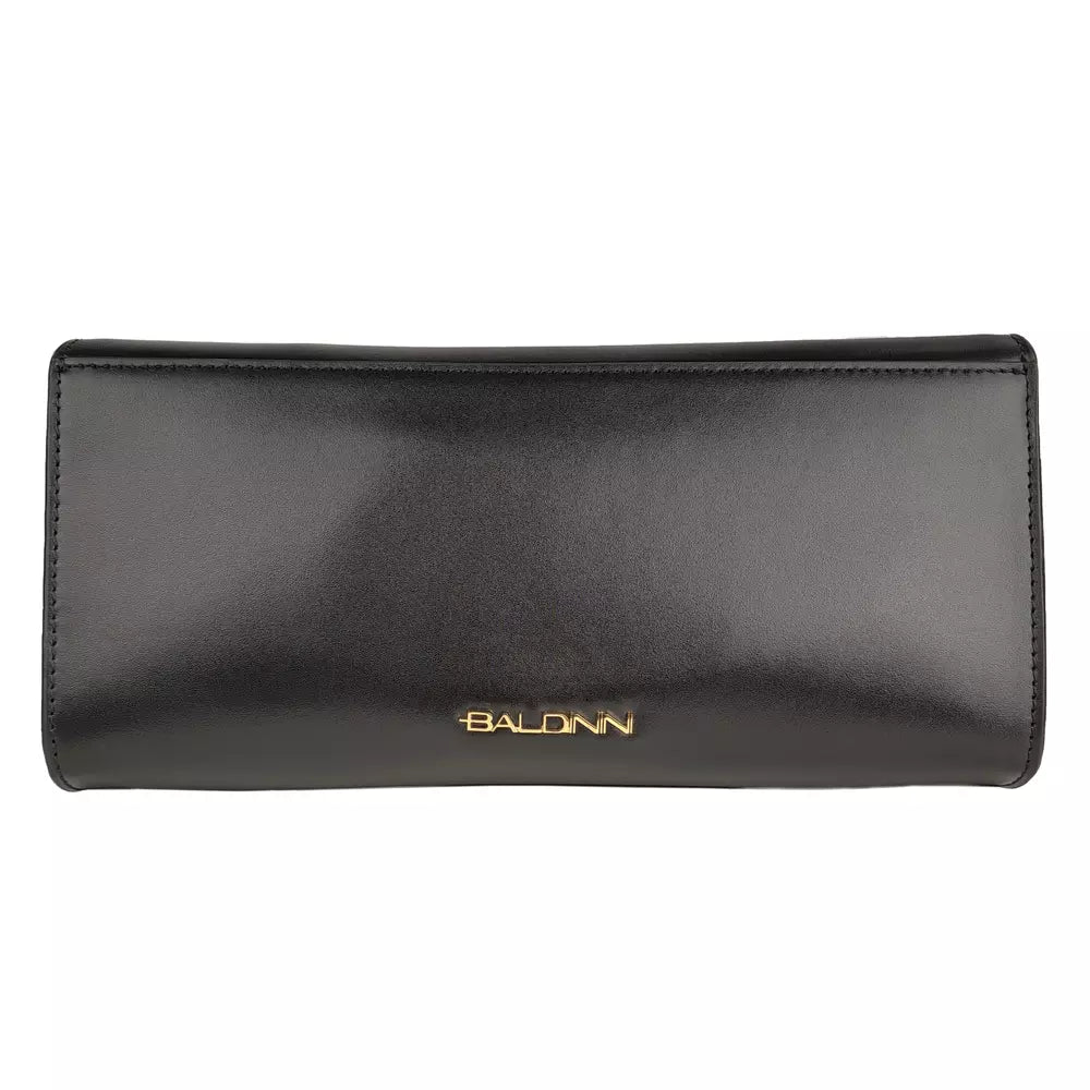 Black Leather Di Calfskin Clutch Bag