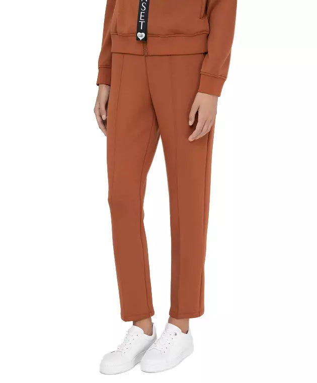 Brown Polyester Jeans & Pant