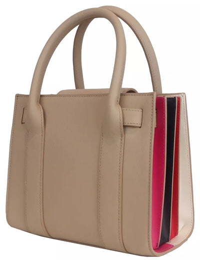 Beige Leather Crossbody Bag