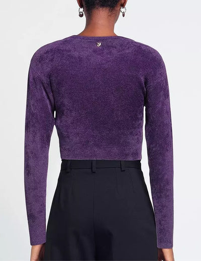 Purple Polyamide Sweater