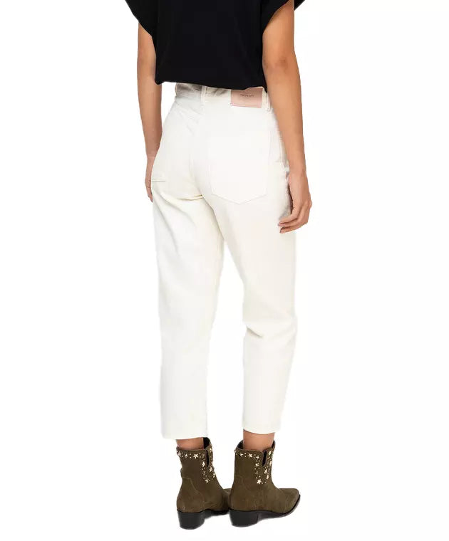 White Cotton Jeans & Pant