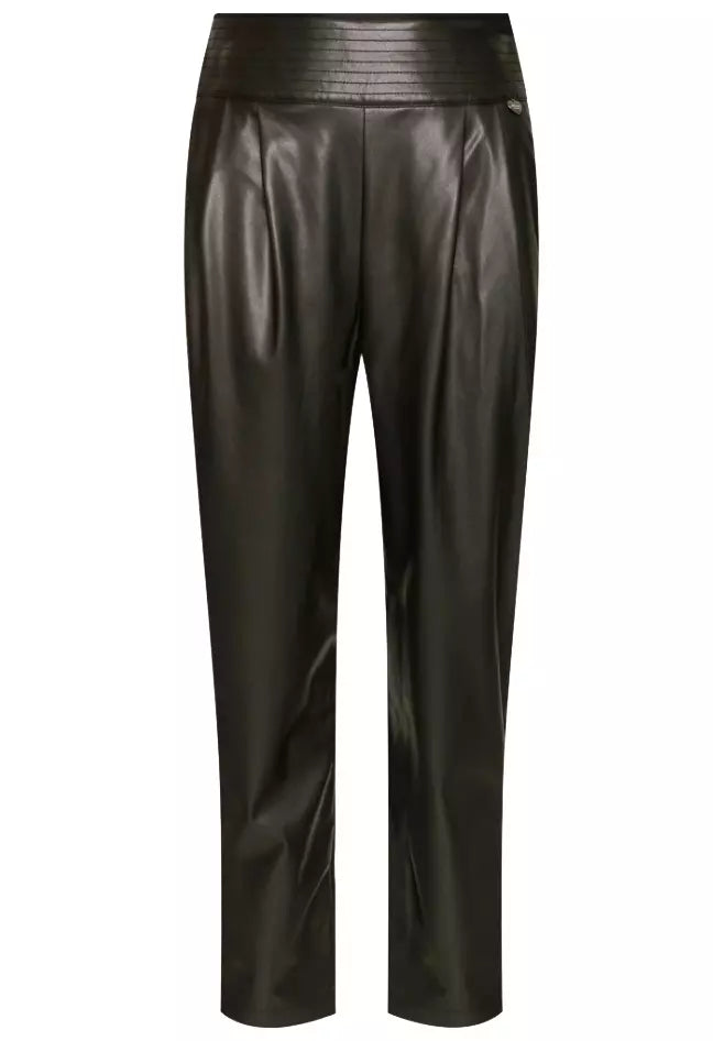 Black Polyester Jeans & Pant