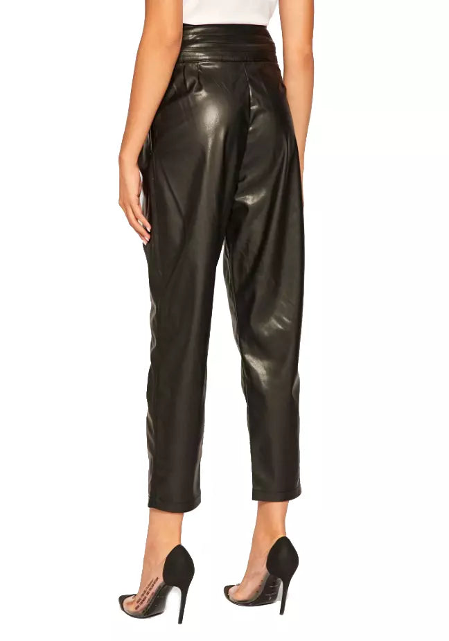 Black Polyester Jeans & Pant