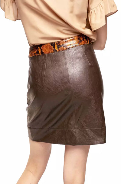 Brown Polyester Skirt