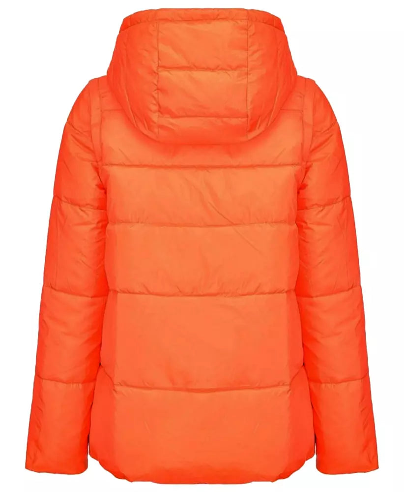 Orange Polyester Jackets & Coat