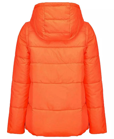 Orange Polyester Jackets & Coat