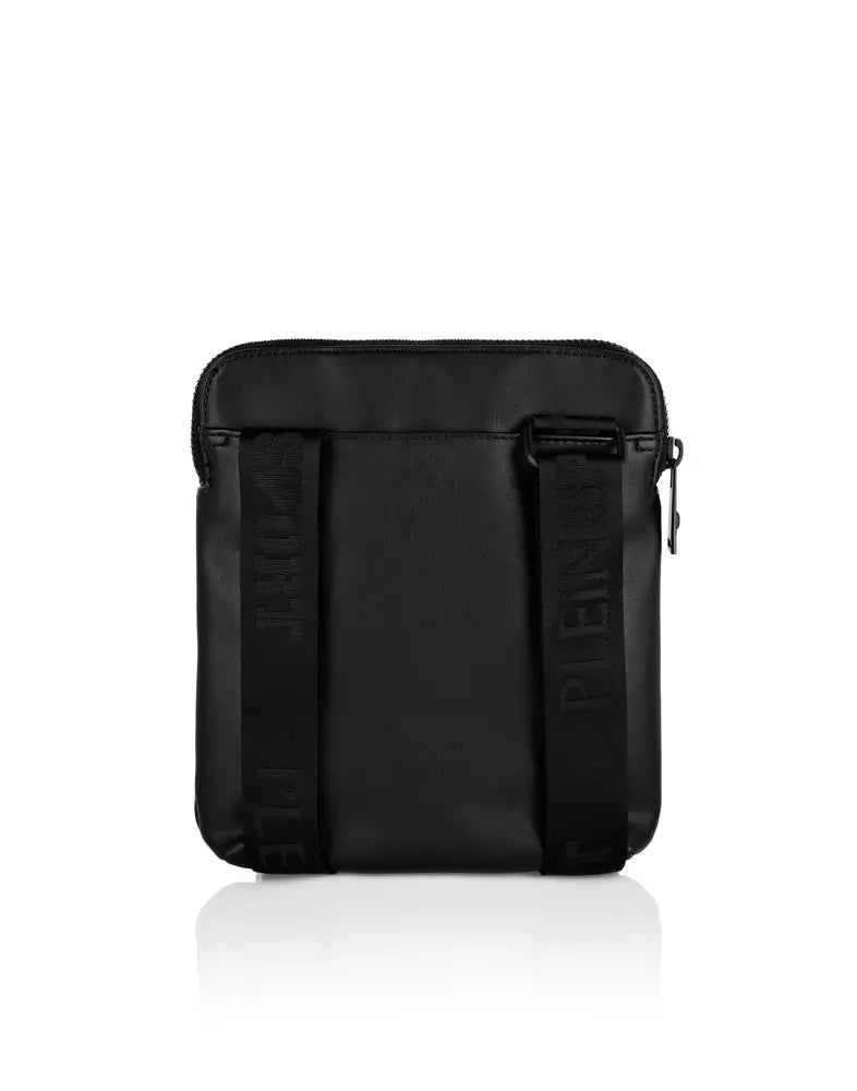 Black Polyester Messenger Bag