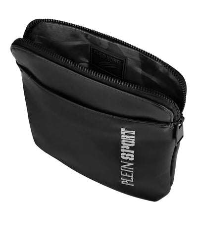 Black Polyester Messenger Bag