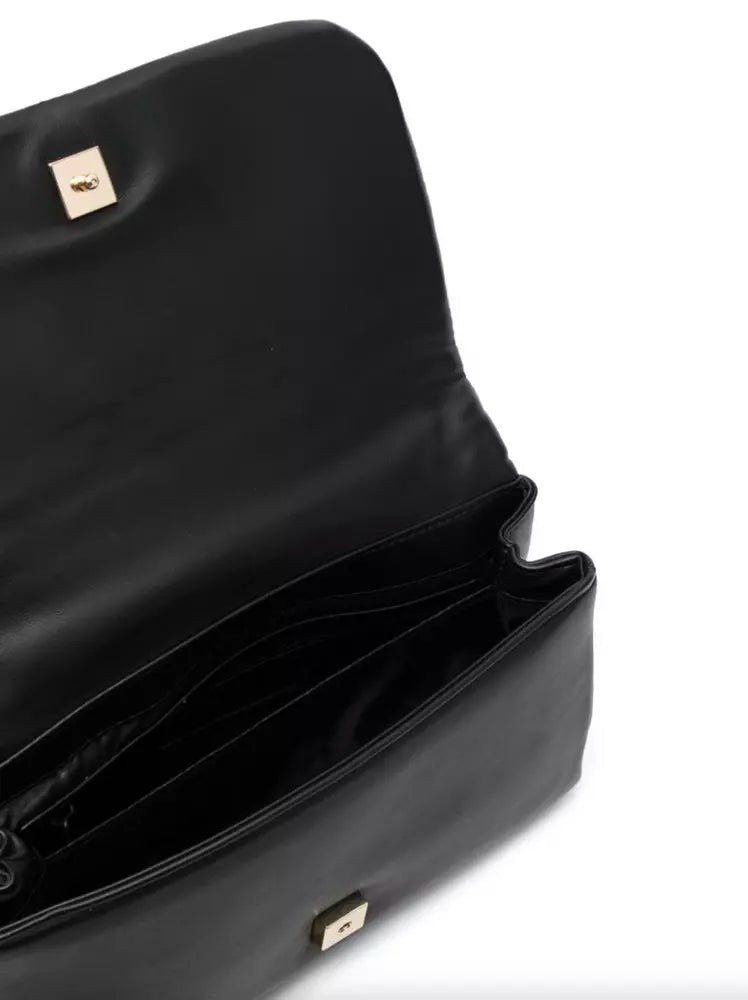 Black Polyethylene Crossbody Bag