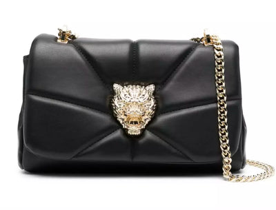 Black Polyethylene Crossbody Bag