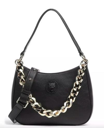 Black Polyethylene Crossbody Bag