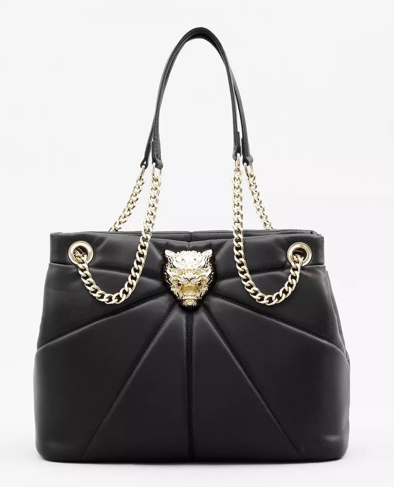 Black Polyethylene Crossbody Bag