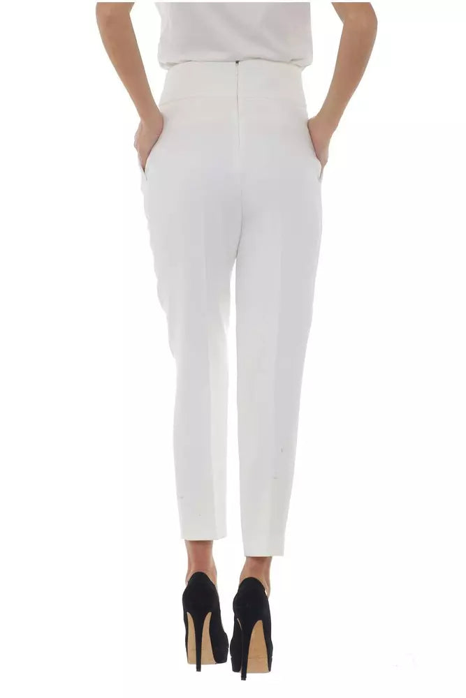 White Polyester Jeans & Pant