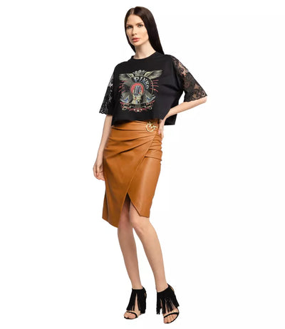 Brown Polyester Skirt