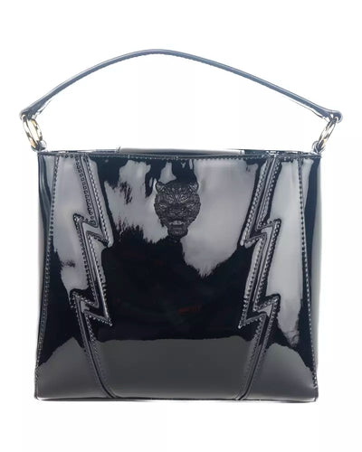 Black Polyethylene Crossbody Bag