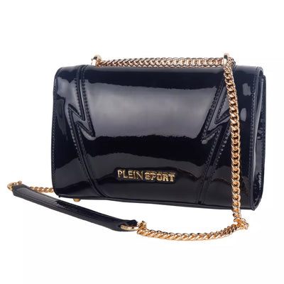 Black Polyethylene Crossbody Bag