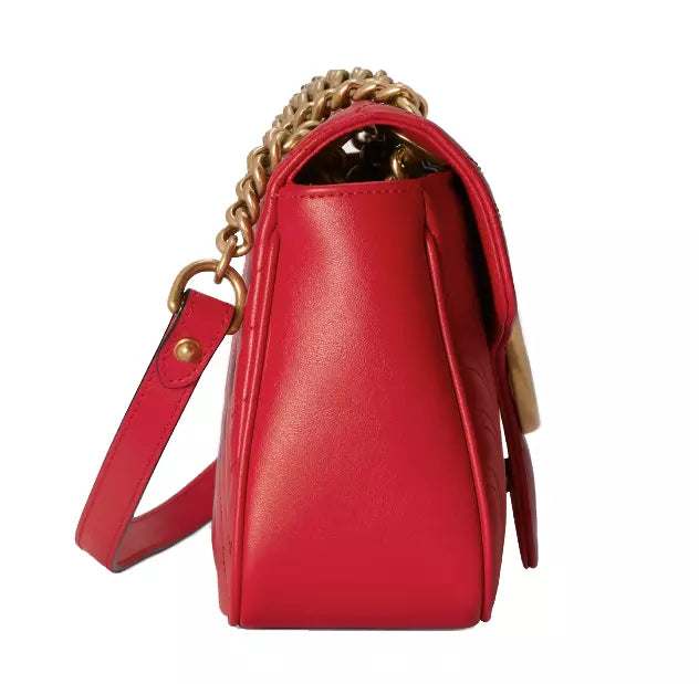 Red Calf Leather Crossbody Bag