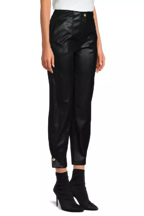 Black Polyester Jeans & Pant