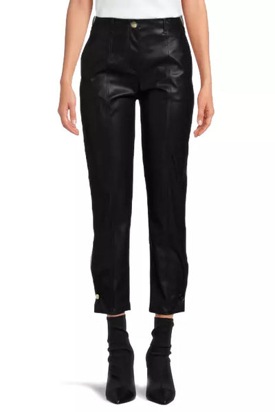 Black Polyester Jeans & Pant