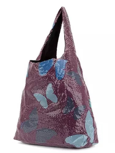 Purple Polyethylene Shoulder Bag