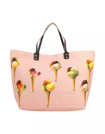 Pink Cotton Shoulder Bag