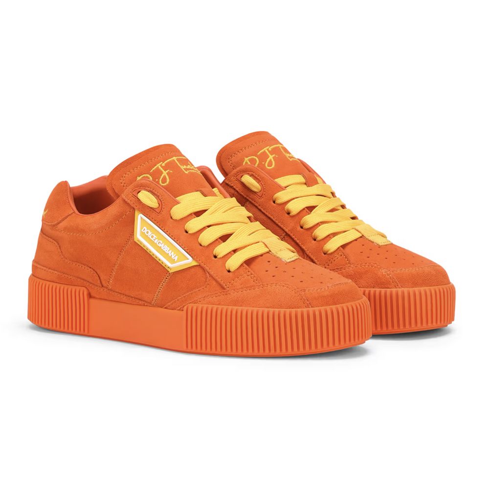 Orange Leather Sneaker