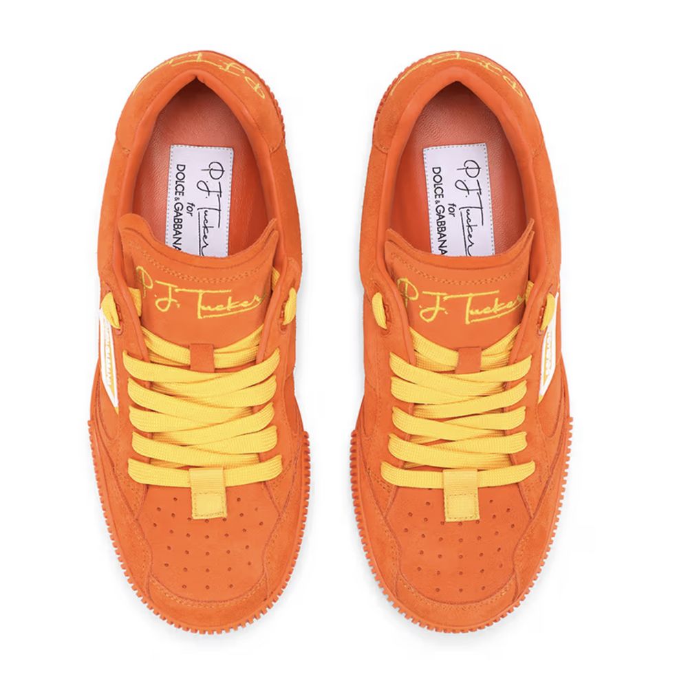 Orange Leather Sneaker