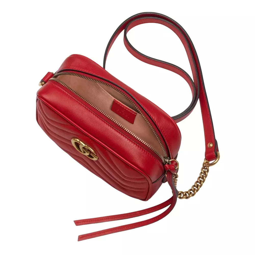 Red Leather Crossbody Bag