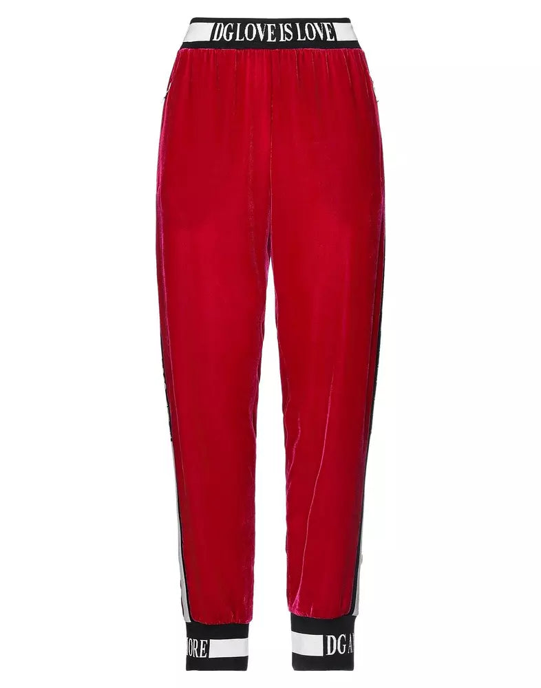 Red Viscose Jeans & Pant