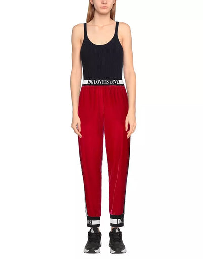 Red Viscose Jeans & Pant