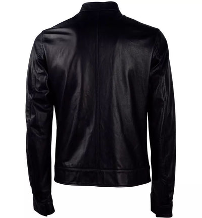 Black Leather Di Lambskin Jacket