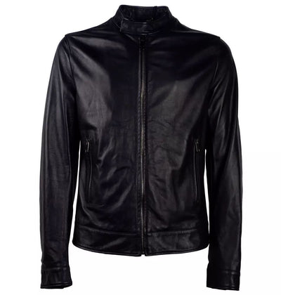 Black Leather Di Lambskin Jacket