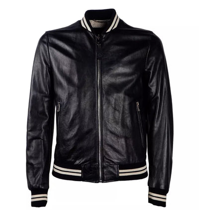 Black Leather Di Lambskin Jacket