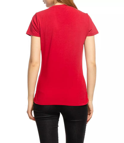 Red Cotton Tops & T-Shirt