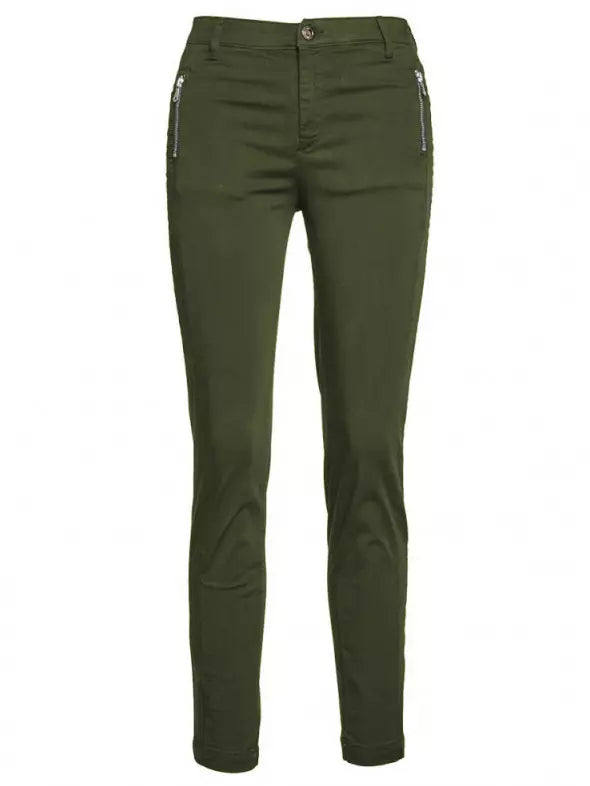 Green Cotton Jeans & Pant