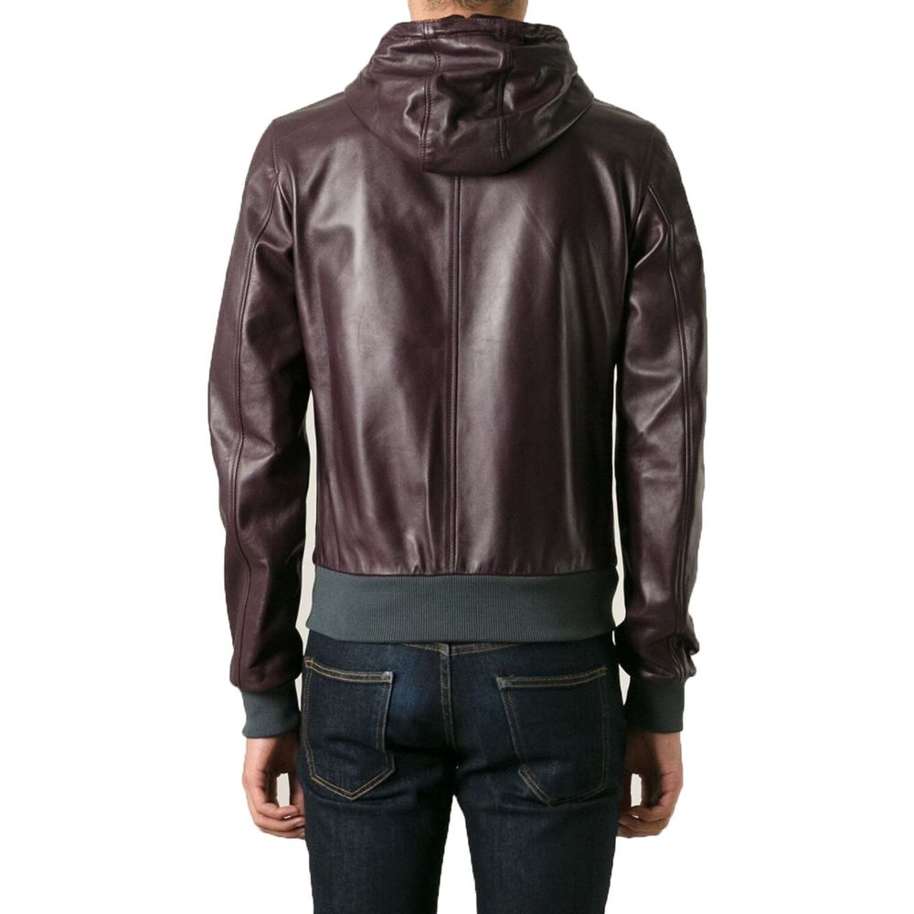 Purple Leather Di Lambskin Jacket