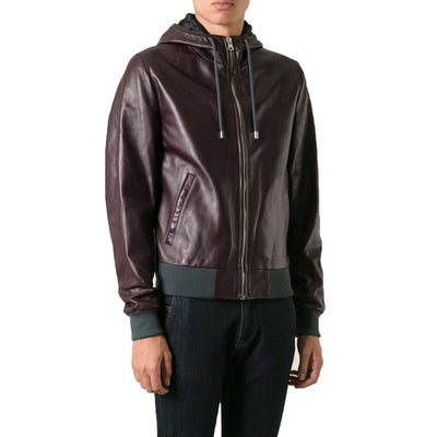 Purple Leather Di Lambskin Jacket