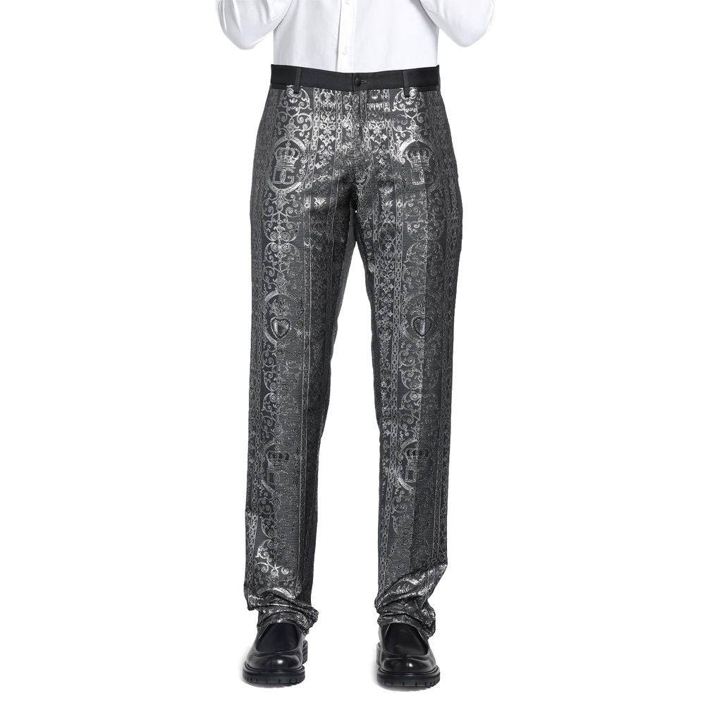 Gray Polyester Jeans & Pant