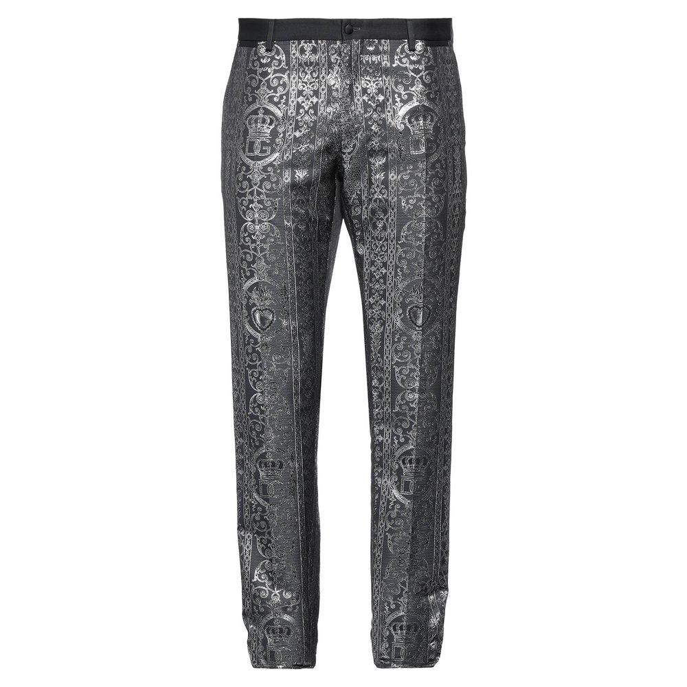 Gray Polyester Jeans & Pant