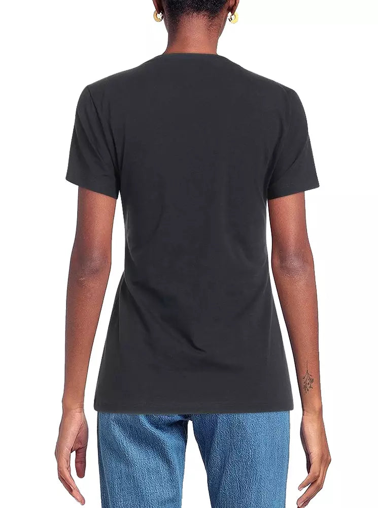 Black Cotton Tops & T-Shirt