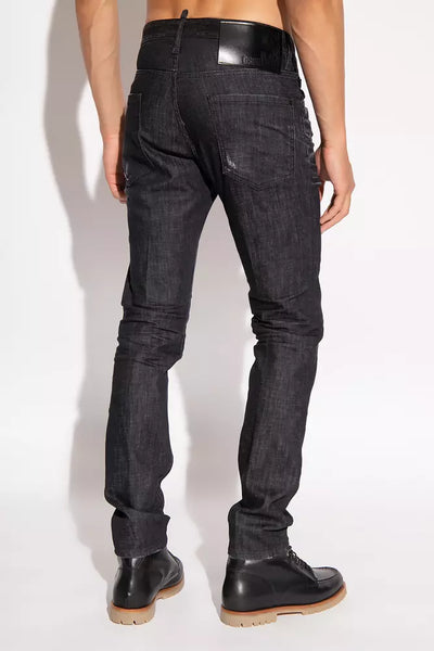 Black Cotton Jeans & Pant