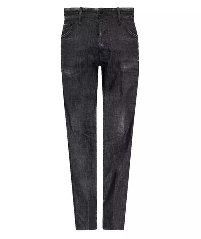 Black Cotton Jeans & Pant