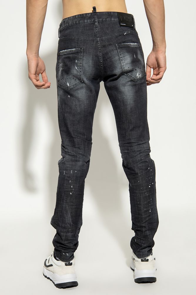 Black Cotton Jeans & Pant