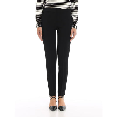 Black Polyester Jeans & Pant