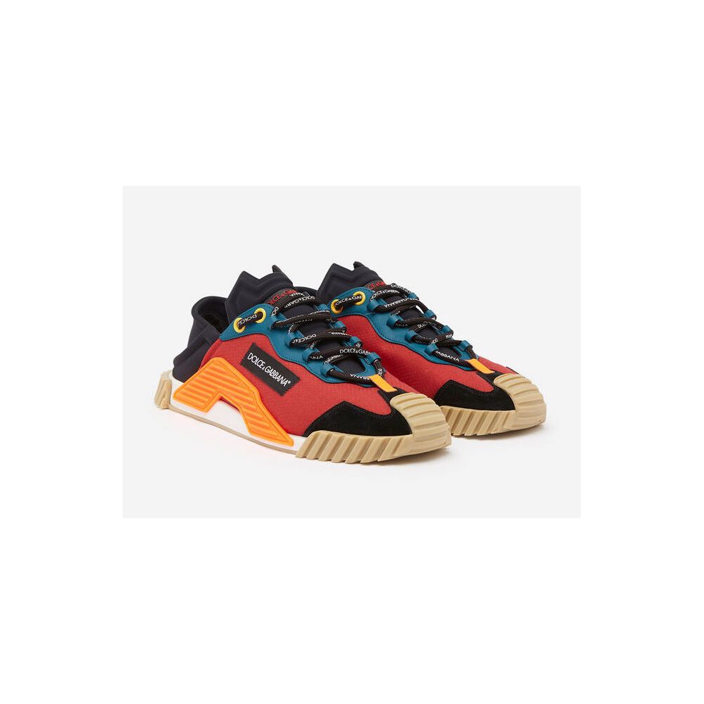 Multicolor Leather E Fabric Sneaker