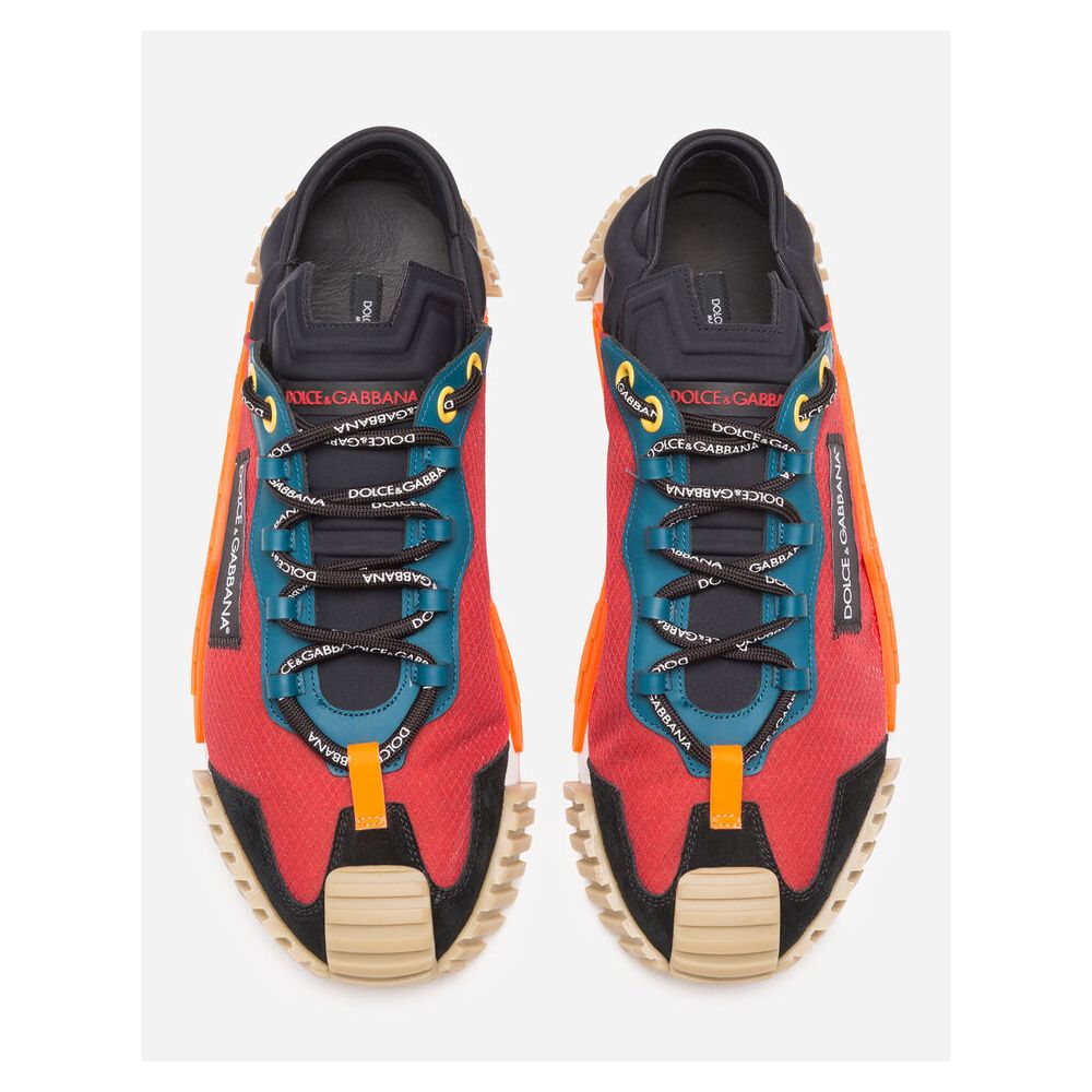 Multicolor Leather E Fabric Sneaker