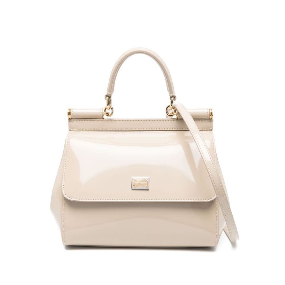 Beige Leather Crossbody Bag